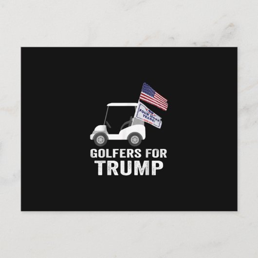 Golfer für Trump 2020 Trump-Unterstützer Golf Postkarte (Vorderseite)