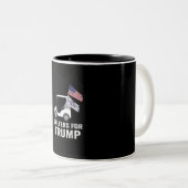 Golfer für Trump 2020 Trump-Unterstützer Golf Zweifarbige Tasse (VorderseiteRechts)