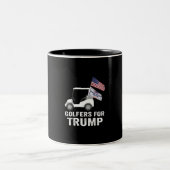 Golfer für Trump 2020 Trump-Unterstützer Golf Zweifarbige Tasse (Mittel)