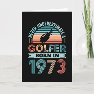 Golfer geboren 1973 Golfing 50. Geburtstagsgeschen Karte