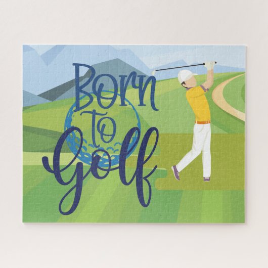 Golfer geboren puzzle (Horizontal)