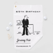 Golfer Geburtstag - Funny Golf Cartoon Golf Handtu Golfhandtuch (Insitu)