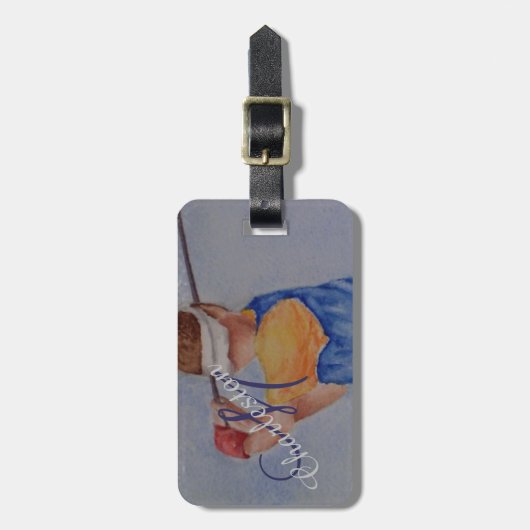 Golfer Gepäckanhänger (Vorderseite vertikal)