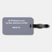 Golfer Gepäckanhänger (Rückseite horizontal)