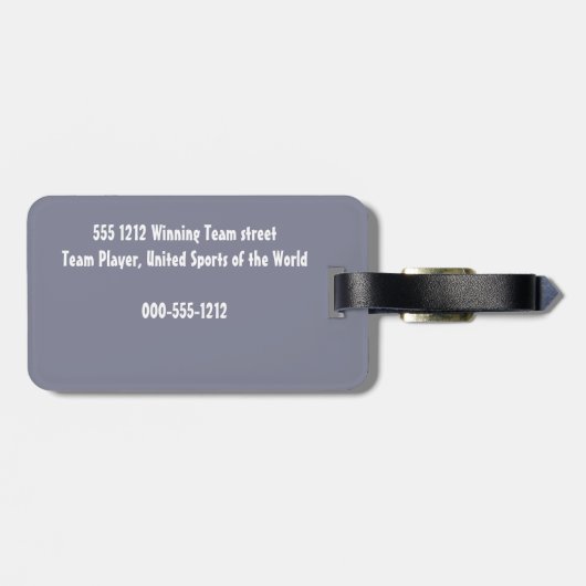 Golfer Gepäckanhänger (Rückseite horizontal)