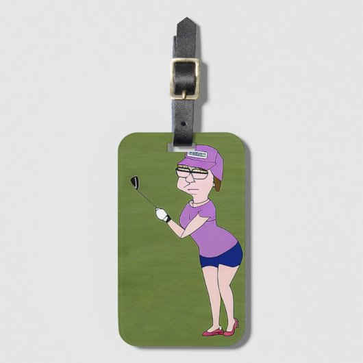 Golfer-Gepäckmarke Gepäckanhänger (Vorderseite Vertikal)