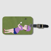 Golfer-Gepäckmarke Gepäckanhänger (Vorderseite (Horizontal))