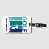 Golfer-Gepäckmarke Gepäckanhänger (Vorderseite (Horizontal))