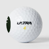 Golfer Gift Golfing Minimalist Monogram Custom Golfball (Logo)