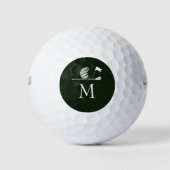 Golfer Gift Golfing Minimalist Monogram Custom Golfball (Vorderseite)