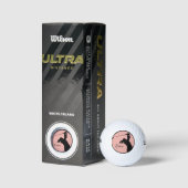 Golfer Girl Golfspielen Personalisierte Golfplätze Golfball (Verpackungen)