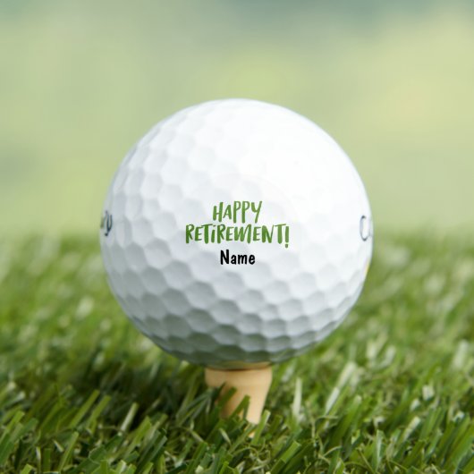 Golfer glücklicher Ruhestand mit Namen Golfball (Insitu T-Shirt)