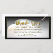 Golfer Golden Vielen Dank für Ihre Sympathiekarte Dankeskarte (Vorne/Hinten)