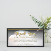 Golfer Golden Vielen Dank für Ihre Sympathiekarte Dankeskarte (Stehend Vorderseite)