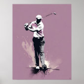 Golfer - Golf Art Print Poster (Vorne)