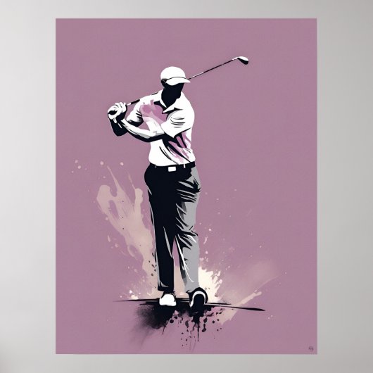 Golfer - Golf Art Print Poster (Vorne)