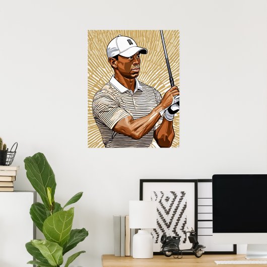 Golfer - Golf Art Print Poster (Heimbüro)
