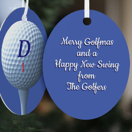 Golfer Golf Ball Moderne Mercury Golfmas Personali Ornament Aus Metall