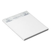 Golfer Golf Ball Retro Monogram Name Notizblock (angewinkelt)