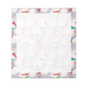 Golfer; Golf Balls & T-Shirts Muster Notizblock (Vorderseite)