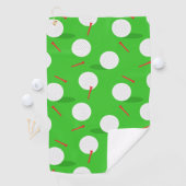 Golfer Golf Balls und T-Shirts Muster Monogram Golfhandtuch (Insitu)