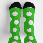Golfer Golf Balls und T-Shirts Spaß Socken (Oben)