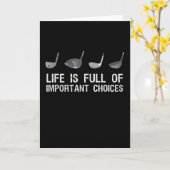 Golfer Golf-Fan: Funny Golfgeschenk Karte (Gelbe Blume)