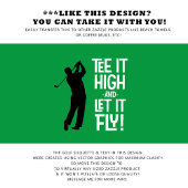 Golfer Golf Funny Sports Mit Monogramm Green Black Golfhandtuch