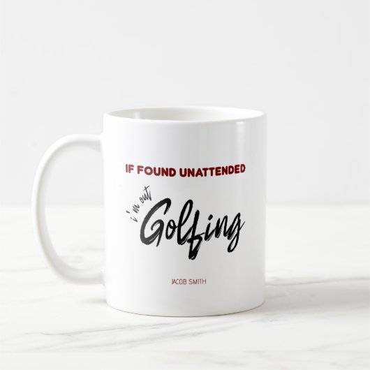 Golfer Golf Geschenk Kaffeetasse (Links)