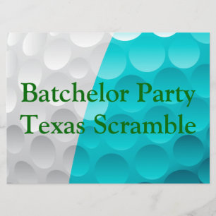 Golfer Golf Golfen Grün Junggesellenabschied. Einladung