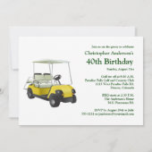 Golfer Golf Golfing 40. Geburtstag Einladung (Rückseite)