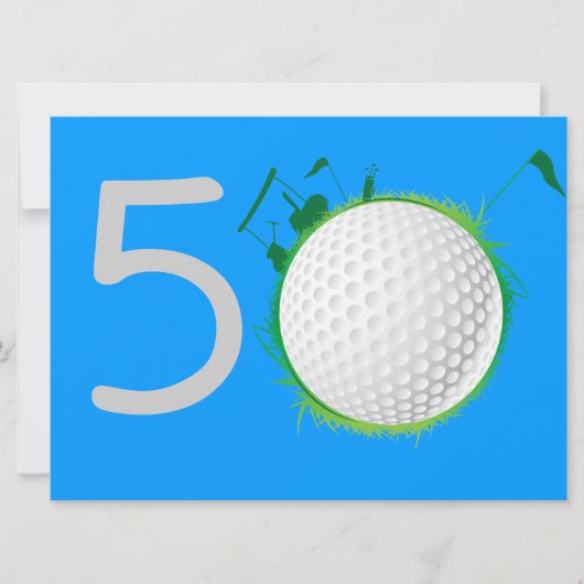 Golfer Golf Golfing 40. Geburtstag Einladung (Vorderseite)