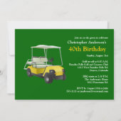 Golfer Golf Golfing 40. Geburtstag Einladung (Rückseite)