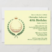 Golfer Golf Golfing 40. Geburtstag Einladung (Rückseite)