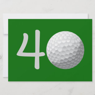 Golfer Golf Golfing 40. Geburtstag Einladung
