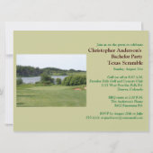 Golfer Golf Golfing Bachelor Party. Einladung (Rückseite)