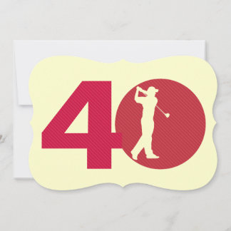 Golfer Golf Green tan 40. Geburtstag Einladung