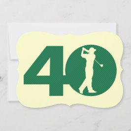 Golfer Golf Green tan 40. Geburtstag Einladung