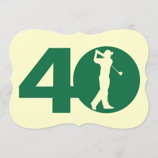 Golfer Golf Green tan 40. Geburtstag Einladung