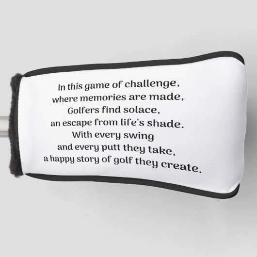 Golfer Golf Headcover (Vorderseite)