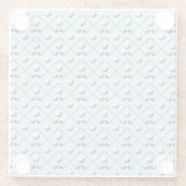 Golfer Golf Pattern Blaues Muster Glasuntersetzer (Rückseite)