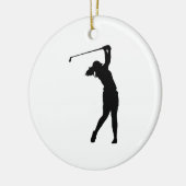 Golfer Golf Person Silhouette Snow Globe Keramik Ornament (Links)