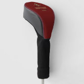 Golfer | Golf-Player Monogram dunkelrot Golf Headcover (angewinkelt)