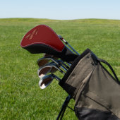 Golfer | Golf-Player Monogram dunkelrot Golf Headcover (In SItu)
