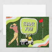 Golfer Golf sagt Danke für grünes Gras (Vorne/Hinten)