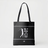 Golfer Golf Spaß Funny Sports Modernes Schwarz-wei Tasche (Vorderseite)