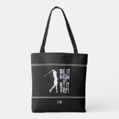 Golfer Golf Spaß Funny Sports Modernes Schwarz-wei Tasche (Rückseite)