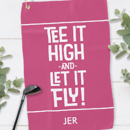 Golfer Golf T-Shirt Spaß Funny Sports Monogram Pin Golfhandtuch