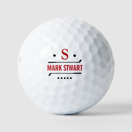 Golfer - Golfball mit Namen (Vorderseite)