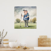 Golfer - Golfer Art Print Poster (Küche)